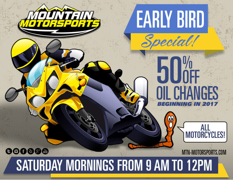 Early Bird Special 50% Off oil Changes