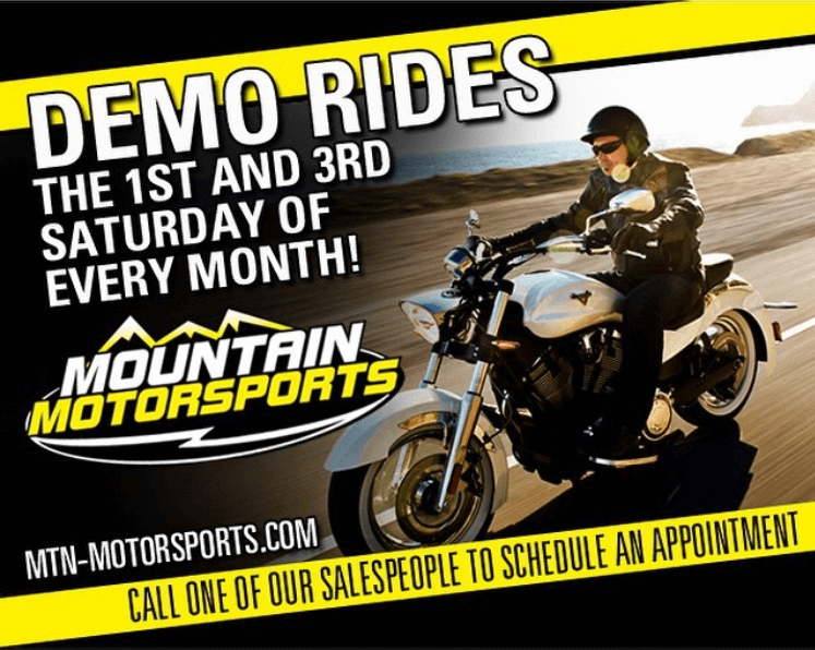 Demo Rides The 1st and 3rd Saturday Of Every Month